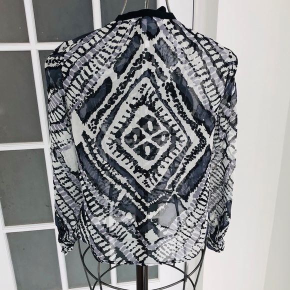 Adam Lippes sheer tie neck blouse - Picture 3 of 5